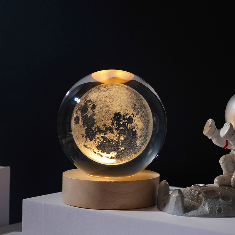 Custom Zodiac Crystal Sphere with LED Light - Personalized Gift